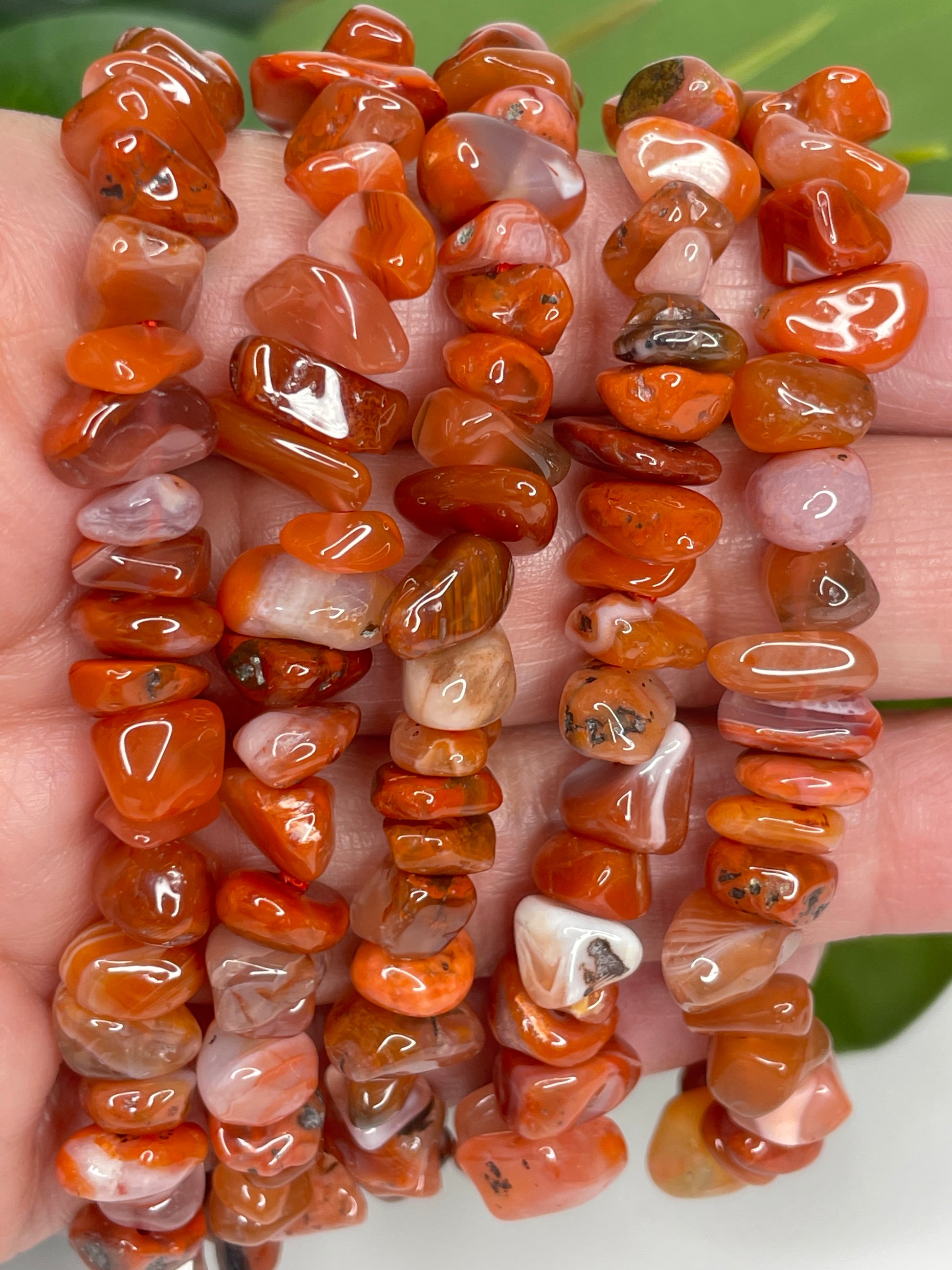 Red Jasper Chip Bracelet Stretchy