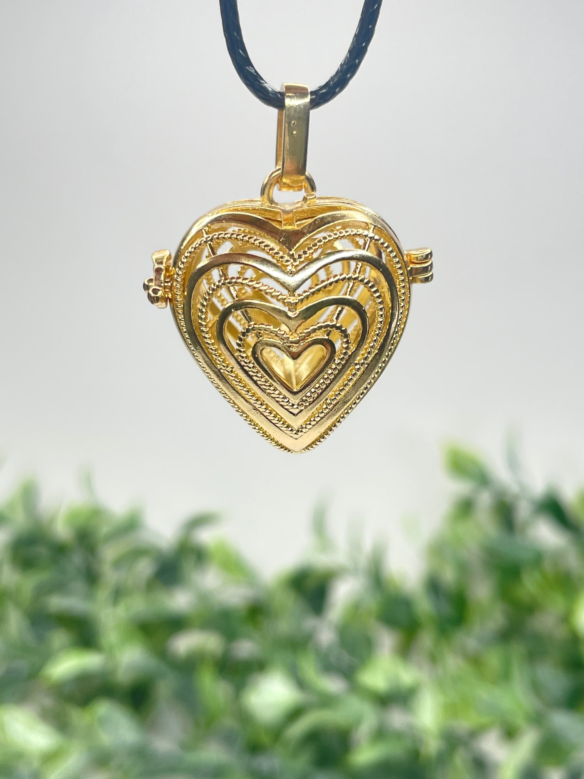 Heart Mini Sphere Cage Necklace