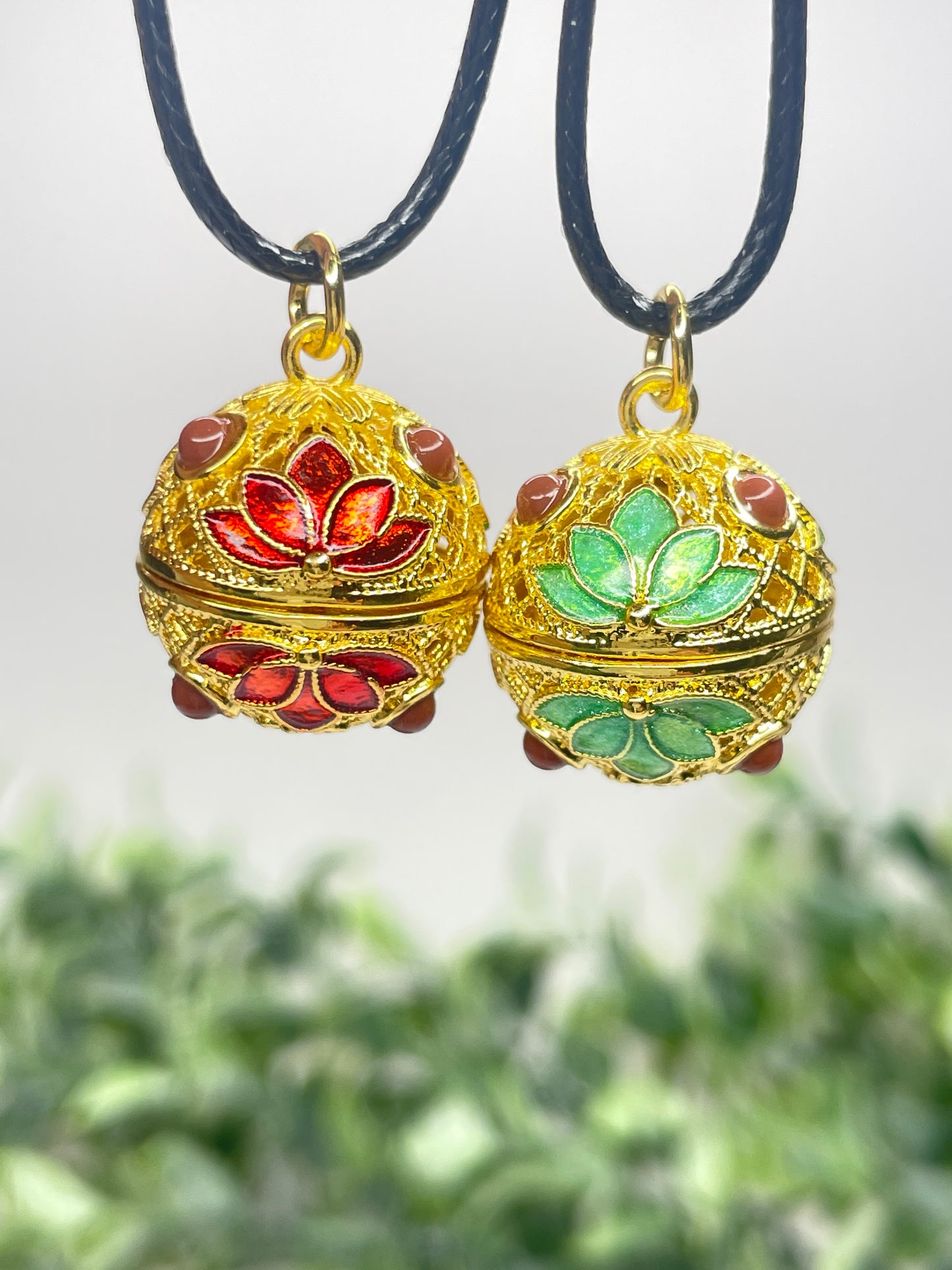Lotus Mini Sphere Cage Necklace