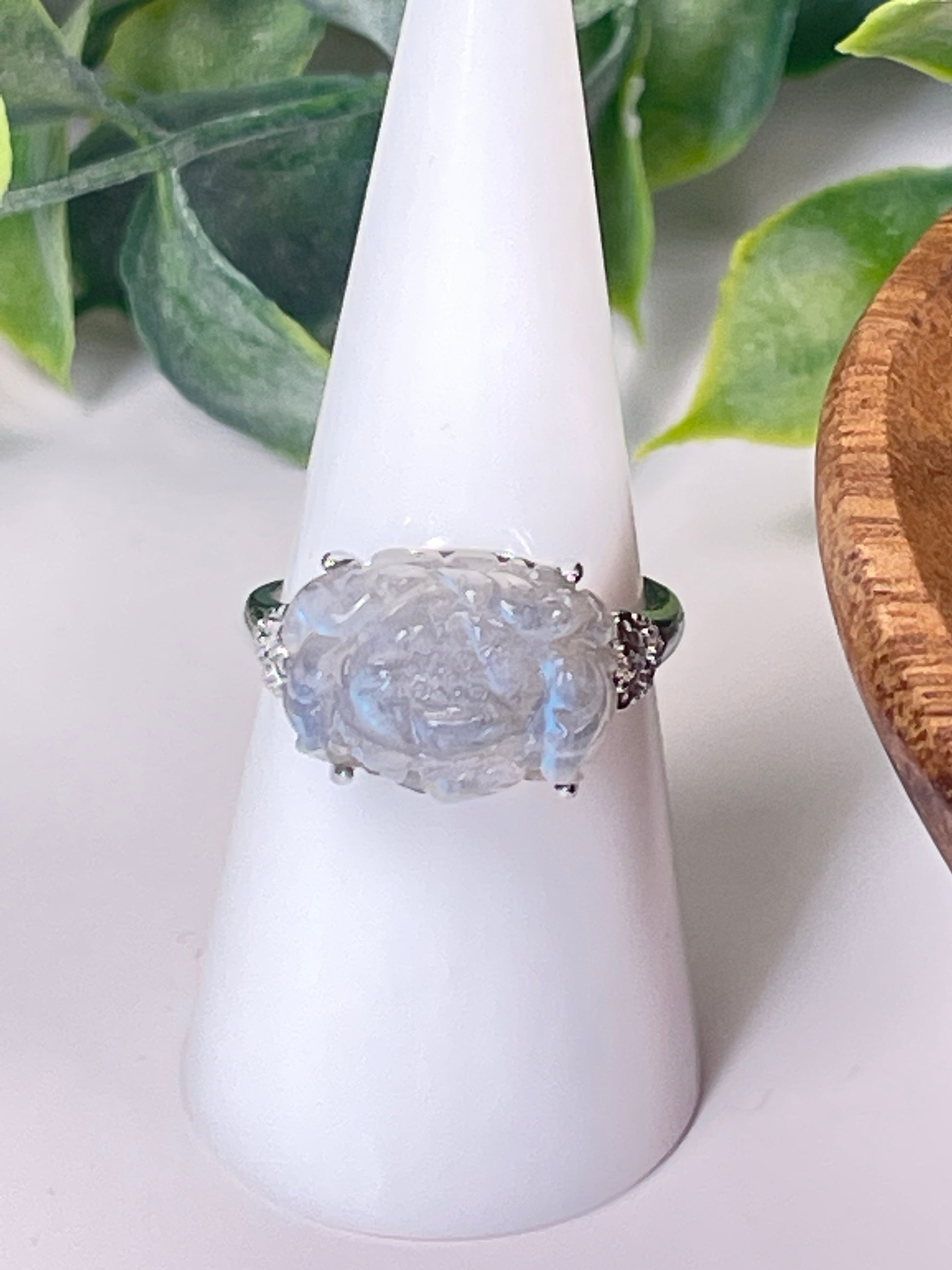 Labradorite Flower Ring