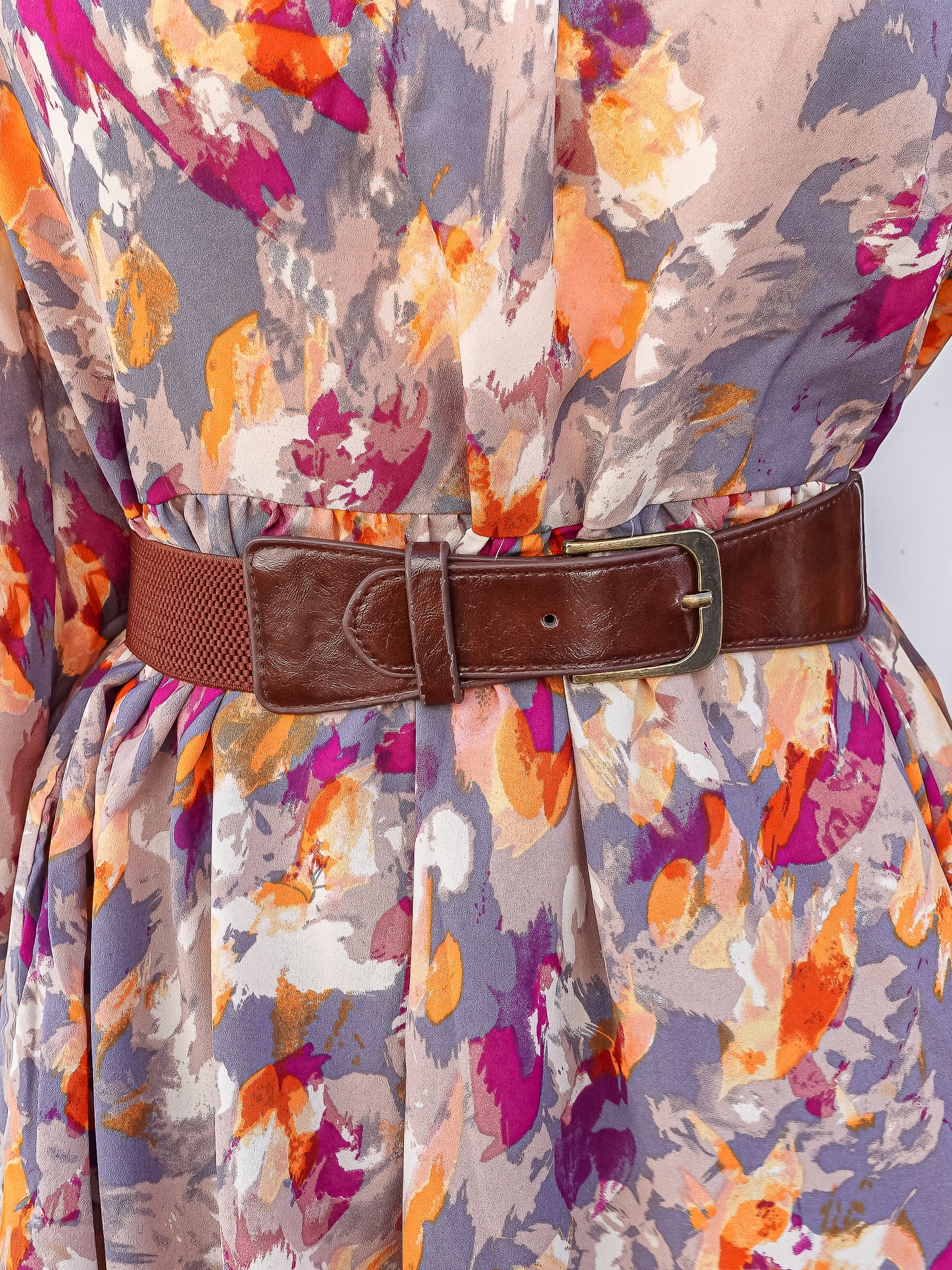 Close up of the brown belt front view