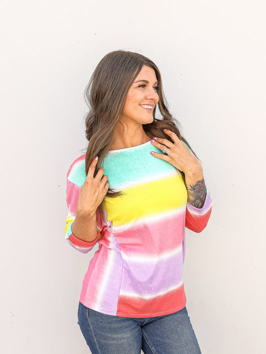 Buttery Soft Colorful Airbrushed Top