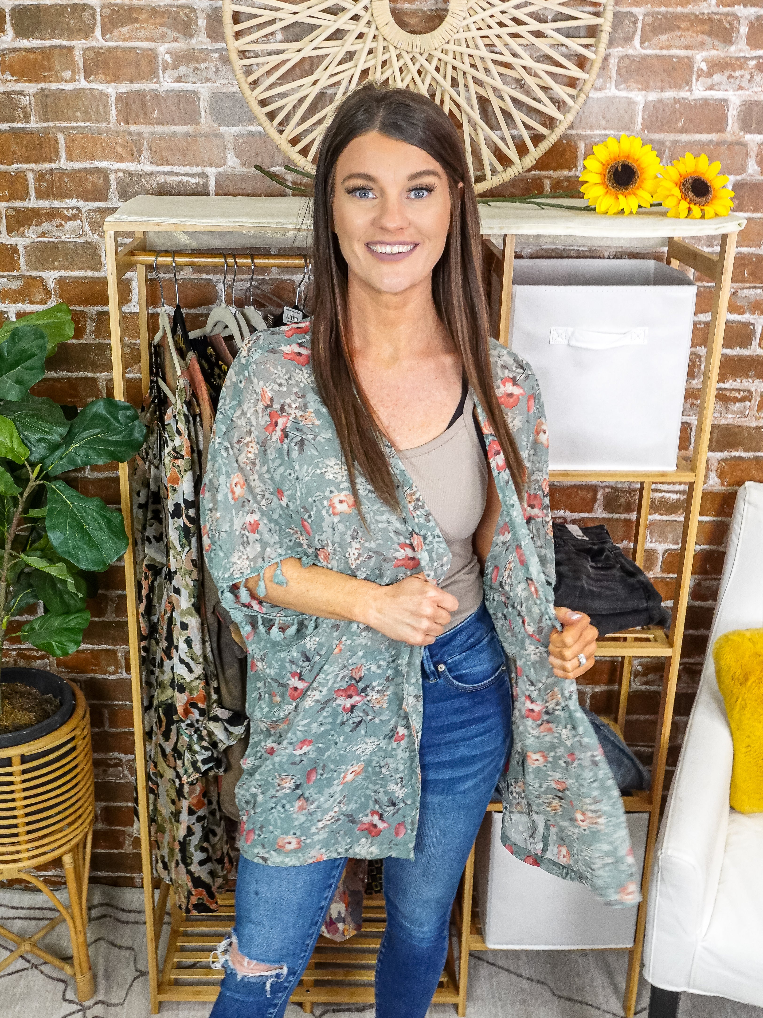 Floral 2024 chiffon cardigan