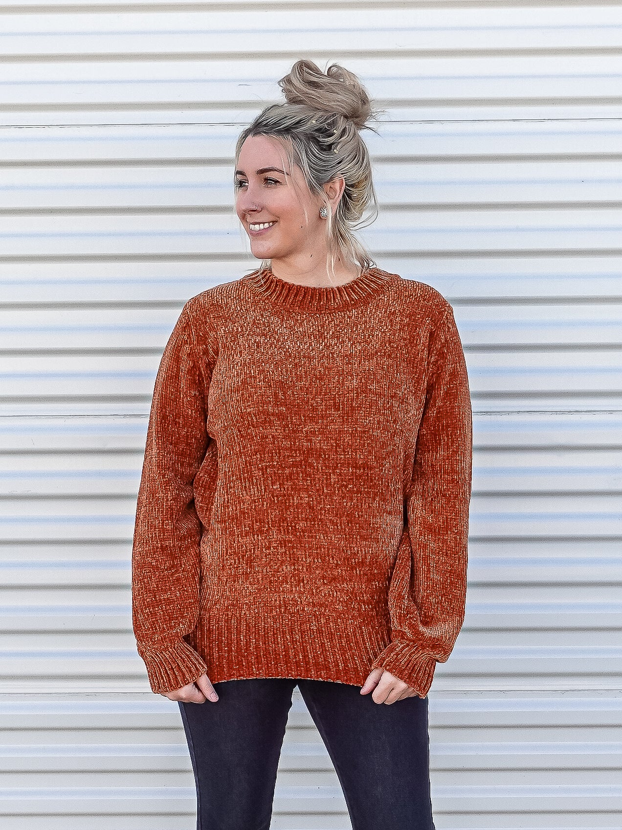 Rust colored super soft sweater